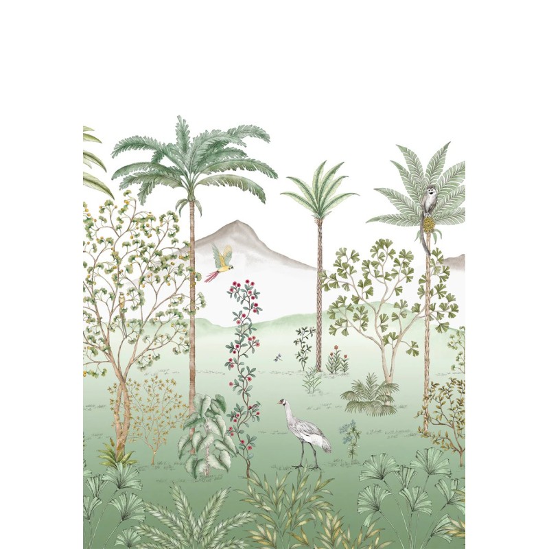 Wallpaper Jardin des Oiseaux custom made ISIDORE LEROY