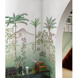 Wallpaper Jardin des Oiseaux custom made ISIDORE LEROY