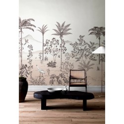 Wallpaper Jardin des Oiseaux custom made ISIDORE LEROY