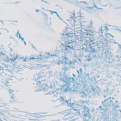 Papier Peint La Vallée Des Bleuets, Vinyle LES DOMINOTIERS
