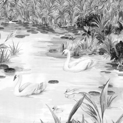 Papier Peint Le Marais Des Aigrettes LES DOMINOTIERS