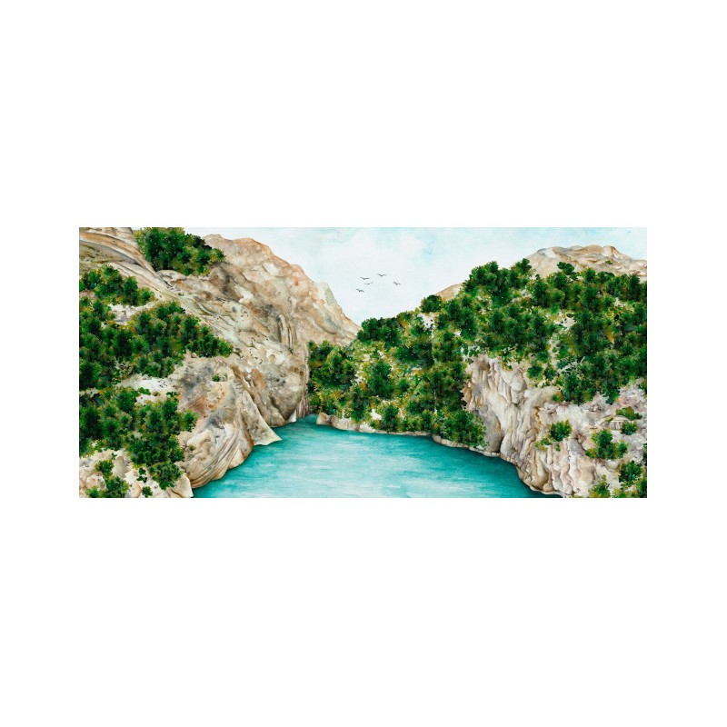 Wallpaper Les Gorges Émeraude LES DOMINOTIERS Wallpaper Les Gorges Émeraude LES DOMINOTIERS