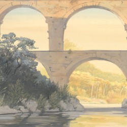 Papier Peint Vue Sur Le Pont, Vinyle LES DOMINOTIERS