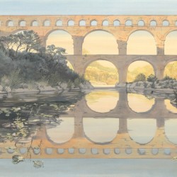 Papier Peint Vue Sur Le Pont, Vinyle LES DOMINOTIERS